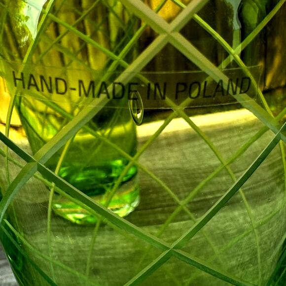 Neiman Marcus Cut-Glass Design Pitcher and Glasses Set-Made in Poland-Rare FInd - Picture 10 of 12